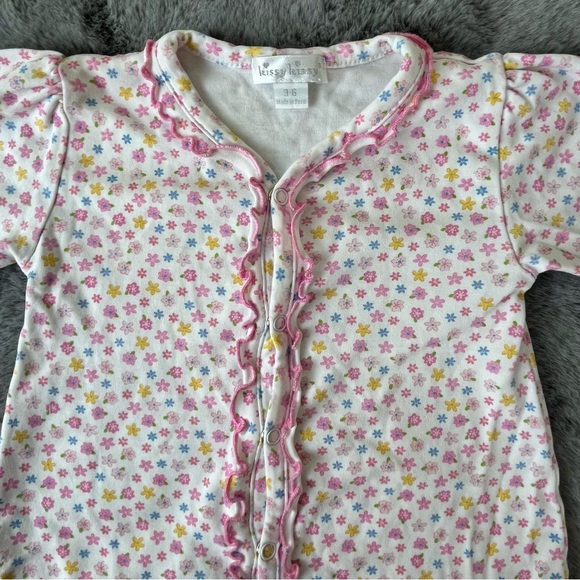 Kissy Kissy Floral Ruffle Footie One-Piece - 3-6M - Picture 5 of 6